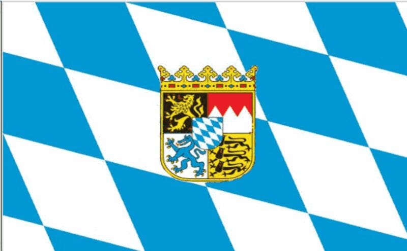 Bayern mit Staatswappen Fahne gedruckt | 60 x 90 cm - Bild 1