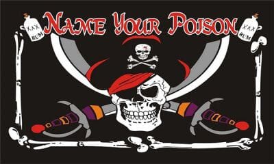 Pirat name your poison Fahne gedruckt | 90 x 150 cm - Bild 1