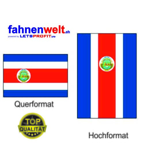 Costa Rica Fahne aus Multi-Flag im Hoch- und Querformat | diverse Gr&ouml;ssen - Bild 1