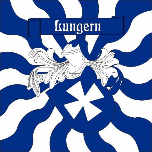 Fahne geflammt Gemeinde 6078 Lungern (OW) | 30 x 30 cm und Gr&ouml;sser - Bild 1