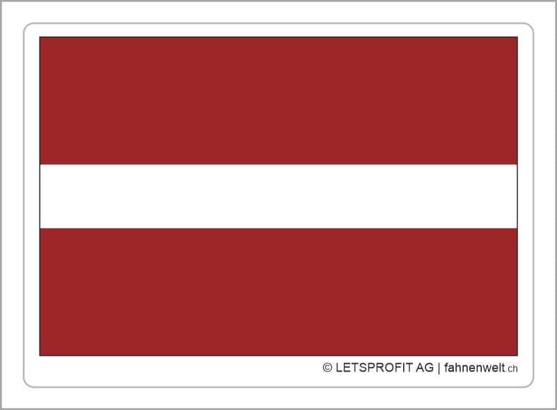 Aufkleber Lettland | 7 x 9.5 cm - Bild 1
