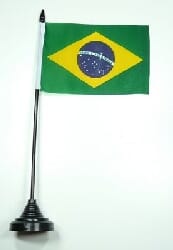 Brasilien Tisch-Fahne mit Fuss | 10 x 15 cm - Bild 1