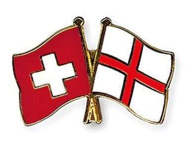 Freundschaftspin Schweiz-England | Gr&ouml;sse ca. 22mm - Bild 1