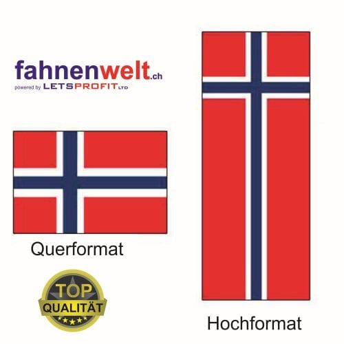 Norwegen Fahne aus Multi-Flag im Hoch- und Querformat | diverse Gr&ouml;ssen - Bild 1