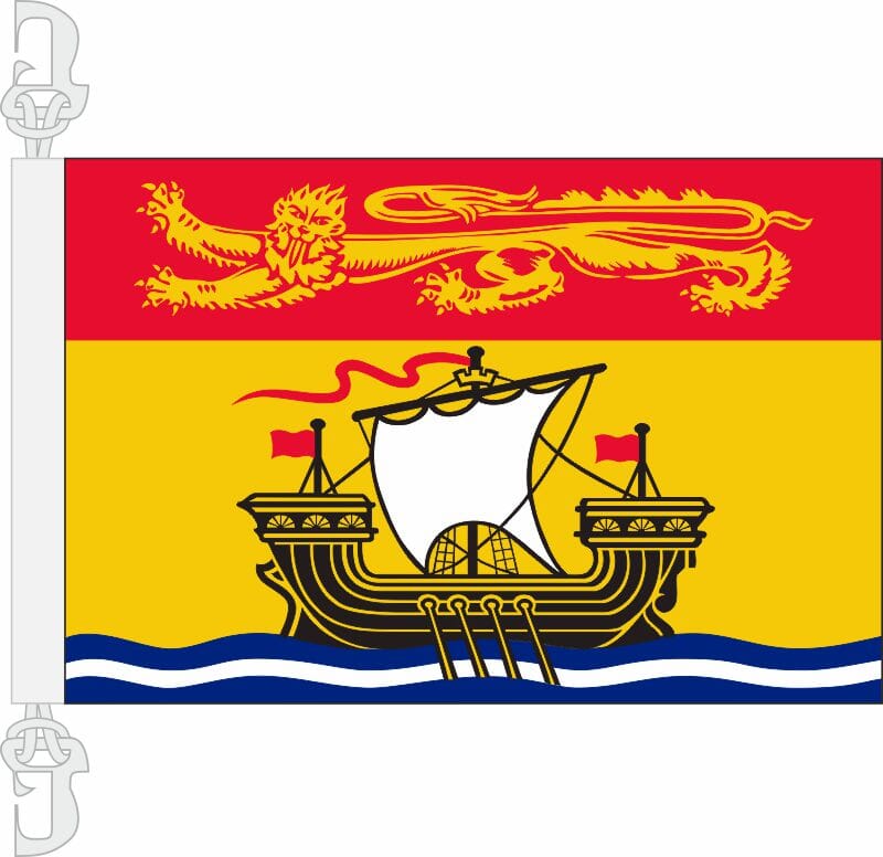 New Brunswick Hissfahne gedruckt im Querformat | 30 x 45 cm - Bild 1