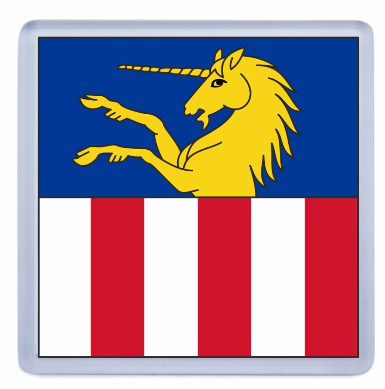 Glasuntersetzer Gemeinde D&uuml;bendorf | 90 x 90 mm - Bild 1