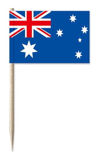 Mini-Fahnen Australien Pack &agrave; 50 St&uuml;ck | 30 x 40 mm - Bild 1