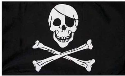 Fahne Pirat mit gekreutzten Knochen MULTI-FLAG | 90 x 150 cm - Bild 1