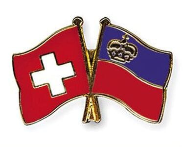 Freundschaftspin Schweiz-Liechtenstein | Gr&ouml;sse ca. 22mm - Bild 1