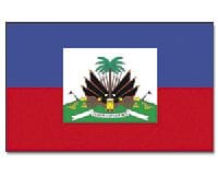 Haiti Hissfahne aus Stoff mit Wappen gedruckt im Querformat | 90 x 150 cm - Bild 1