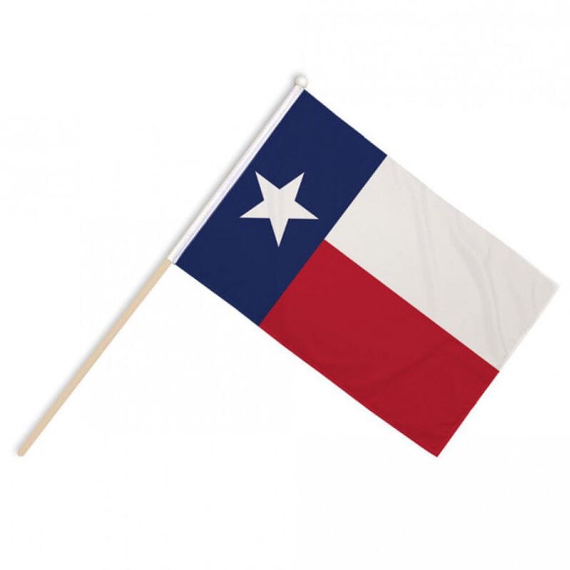 Texas Fahne / Flagge am Stab Pack &agrave; 4 St&uuml;ck | 15 x 22.5 cm - Bild 1