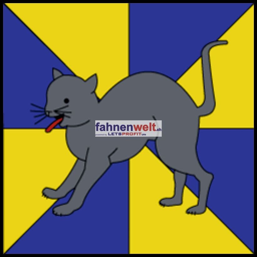 Fahne Gemeinde 1423 Vaugondry Ehemalige Gemeinde (VD) | 30 x 30 cm und Gr&ouml;sser - Bild 1
