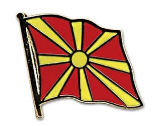 Flaggen Pin Nordmazedonien geschwungen | ca. 20 mm - Bild 1