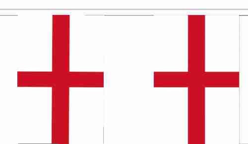 Fahnenkette England gedruckt aus Stoff | 30 Fahnen 15 x 22.5 cm 9 m lang - Bild 1