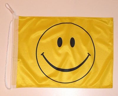 Bootsfahne Smile / Smiley | 30 x 45 cm - Bild 1