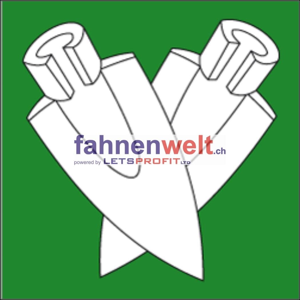 Fahne Gemeinde 3376 Berken (BE) | 30 x 30 cm und Gr&ouml;sser - Bild 1