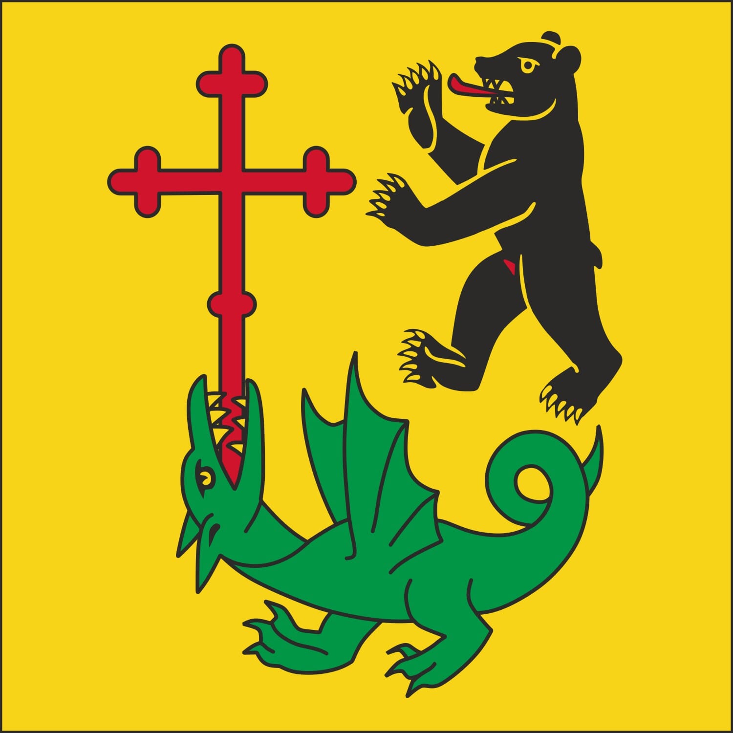 Fahne Gemeinde 9200 Gossau (SG) | 30 x 30 cm und Gr&ouml;sser - Bild 1