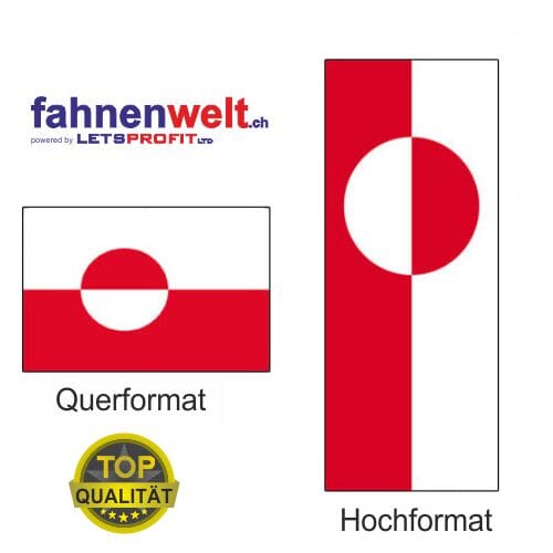 Gr&ouml;nland Fahne aus Multi-Flag im Hoch- und Querformat | diverse Gr&ouml;ssen - Bild 1