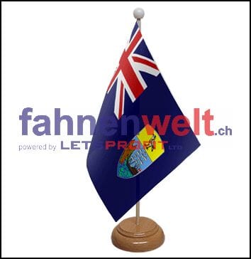 St. Helena Tisch-Fahne aus Stoff mit Holzsockel | 22.5 x 15 cm - Bild 1