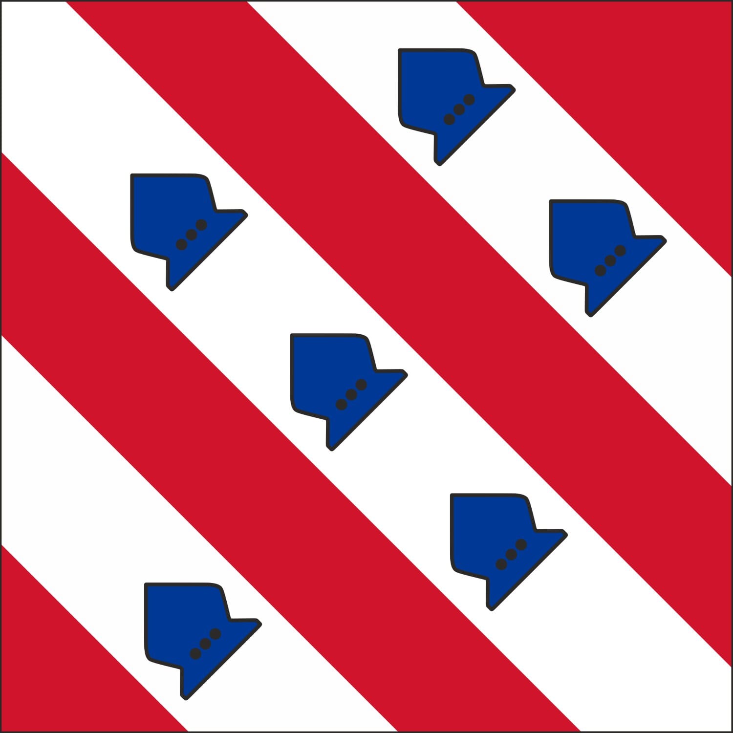 Fahne Gemeinde 5619 B&uuml;ttikon (AG) | 30 x 30 cm und Gr&ouml;sser - Bild 1