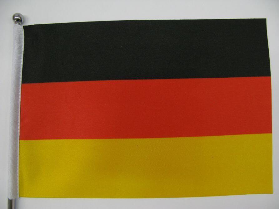 Deutschland Tisch-Fahne DeLuxe ohne St&auml;nder | 15.5 x 24 cm - Bild 2