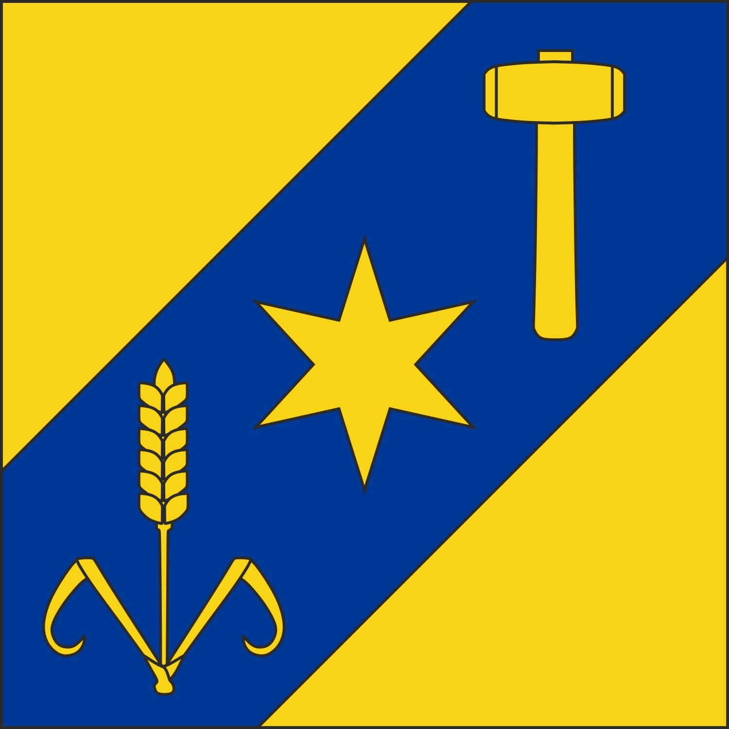Fahne Gemeinde 7075 Churwalden (GR) | 30 x 30 cm und Gr&ouml;sser - Bild 1