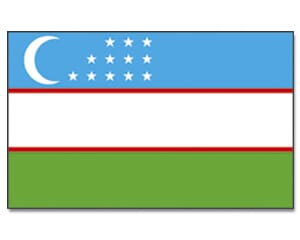 Usbekistan Hissfahne gedruckt im Querformat | 90 x 150 cm - Bild 1