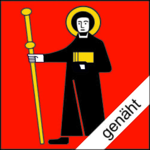 Fahne Glarus GL gen&auml;ht / appliziert | 120 x 120 cm - Bild 1
