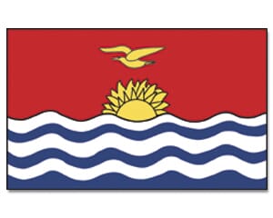Kiribati Hissfahne gedruckt im Querformat | 90 x 150 cm - Bild 1