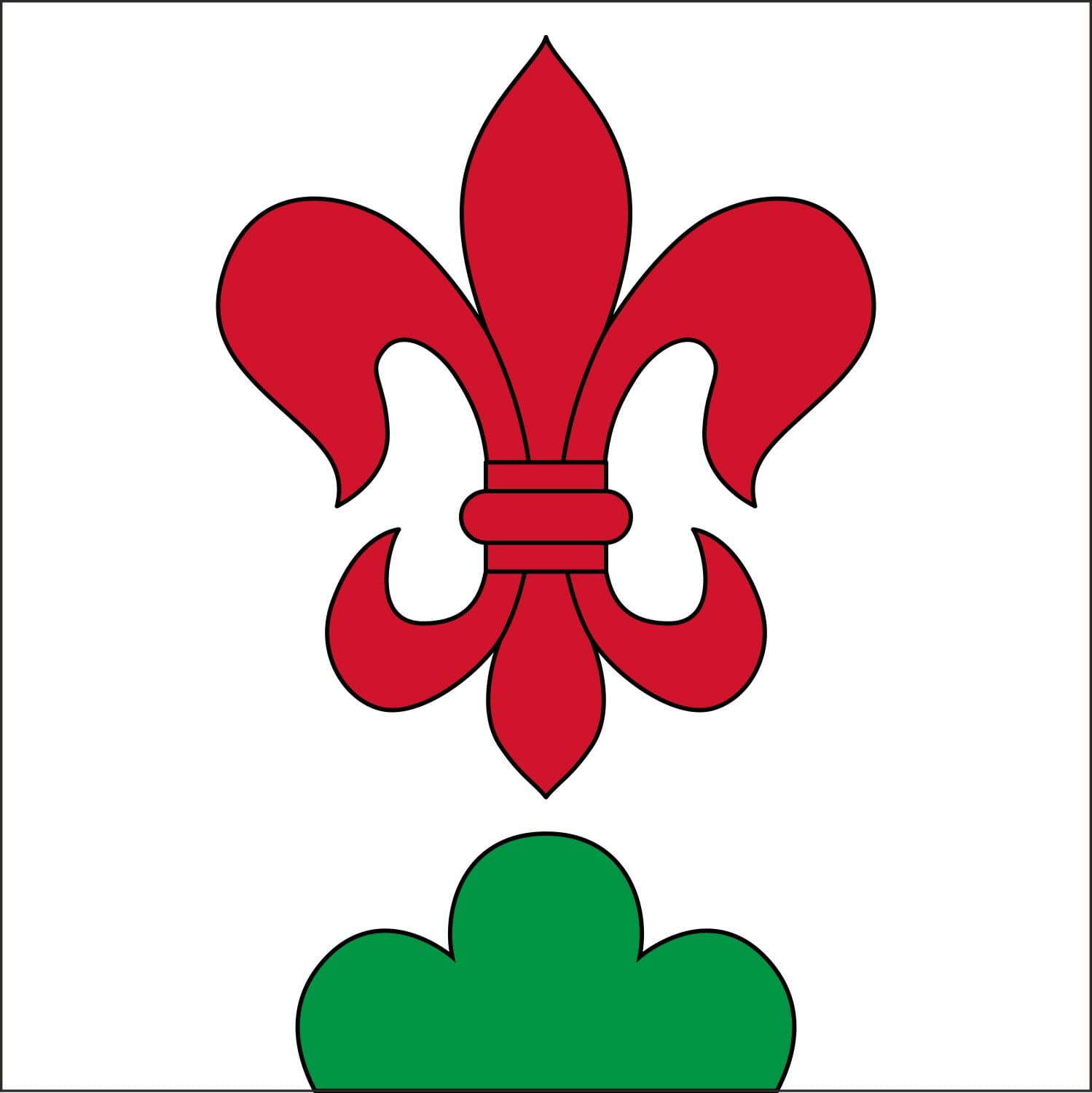 Fahne Gemeinde 6055 Alpnach (OW) | 30 x 30 cm und Gr&ouml;sser - Bild 1