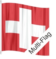 Fahne Schweiz CH gedruckt | 100 x 100 cm - Bild 1