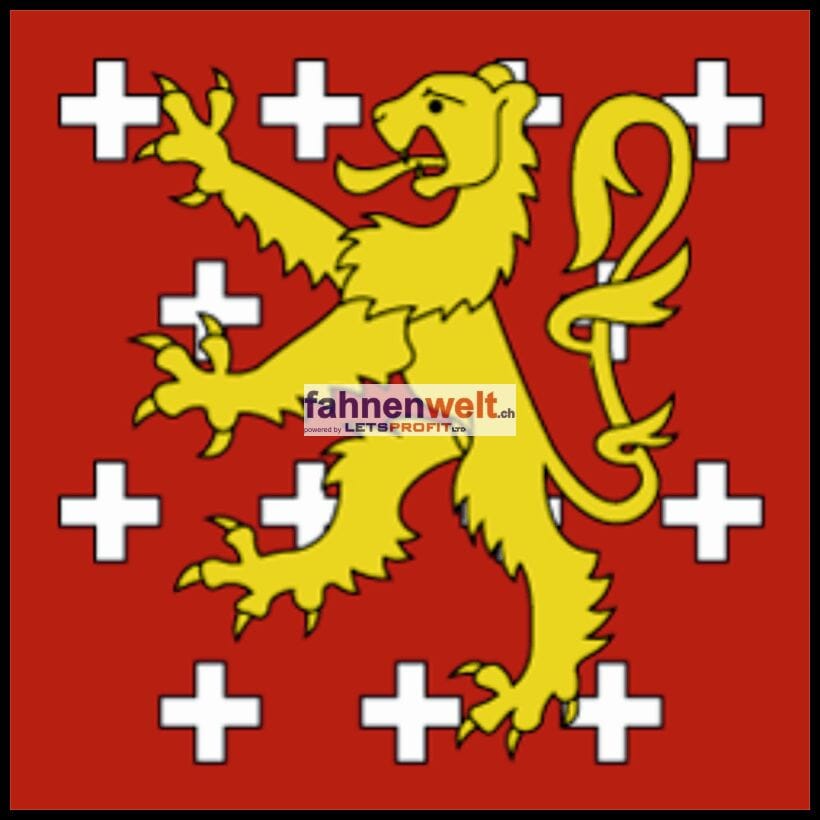 Fahne Gemeinde 1725 Posieux Ehemalige Gemeinde (FR) | 30 x 30 cm und Gr&ouml;sser - Bild 1