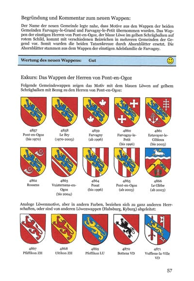 Schweizer Wappen und Fahnen Heft 17 | Gemeindefusionen in den Kantonen AG, BE, FR und GL - Bild 3
