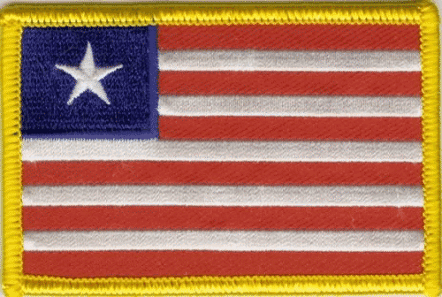 Patch Sticker zum aufb&uuml;geln Liberia | 5.5 x 9 cm - Bild 1