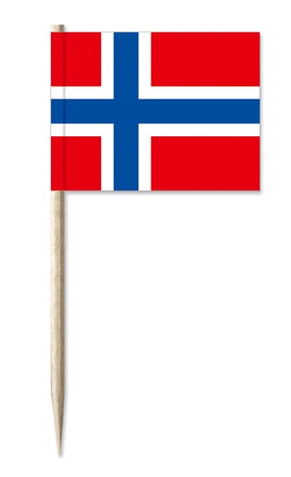 Mini-Fahnen Norwegen Pack &agrave; 50 St&uuml;ck | 30 x 40 mm - Bild 1