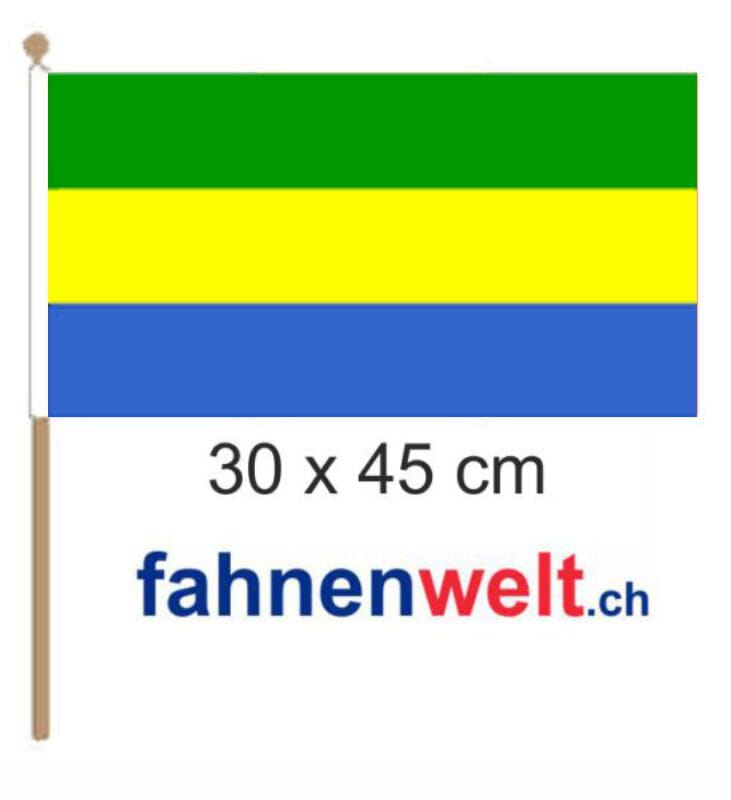 Gabun Fahne / Flagge am Stab | 30 x 45 cm - Bild 1