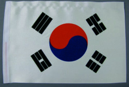 S&uuml;dkorea Tisch-Fahne DeLuxe ohne St&auml;nder | 15.5 x 24 cm - Bild 2