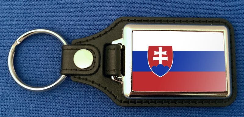 Slowakei Schl&uuml;sselanh&auml;nger aus Metall und Kunstleder | ca. 95 X 37 mm - Bild 1