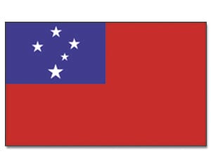 Samoa Hissfahne gedruckt im Querformat | 90 x 150 cm - Bild 1