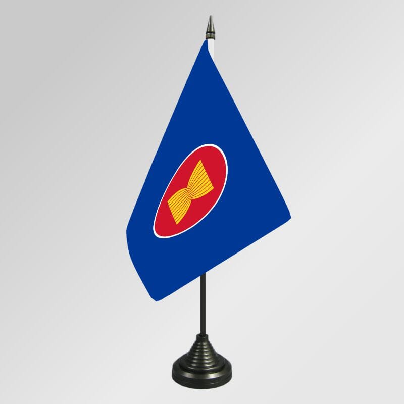 ASEAN Tisch-Fahne gedruckt | 15 x 10 cm - Bild 1