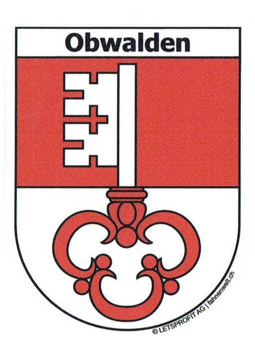 Wappen Obwalden Aufkleber OW | ca. 13.5 x 17.7 cm - Bild 1