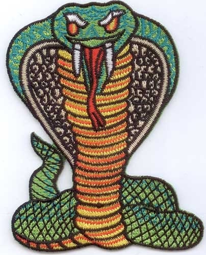Patch Sticker zum aufb&uuml;geln Kobra 1 | 5.5 x 9 cm - Bild 1
