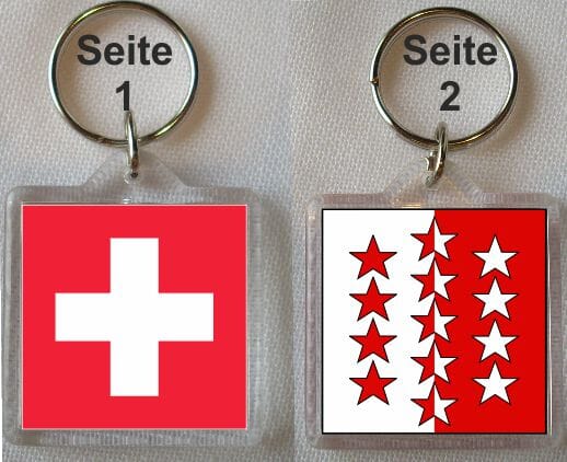 Schl&uuml;sselanh&auml;nger Wallis / Schweiz | 40 x 40 mm - Bild 1