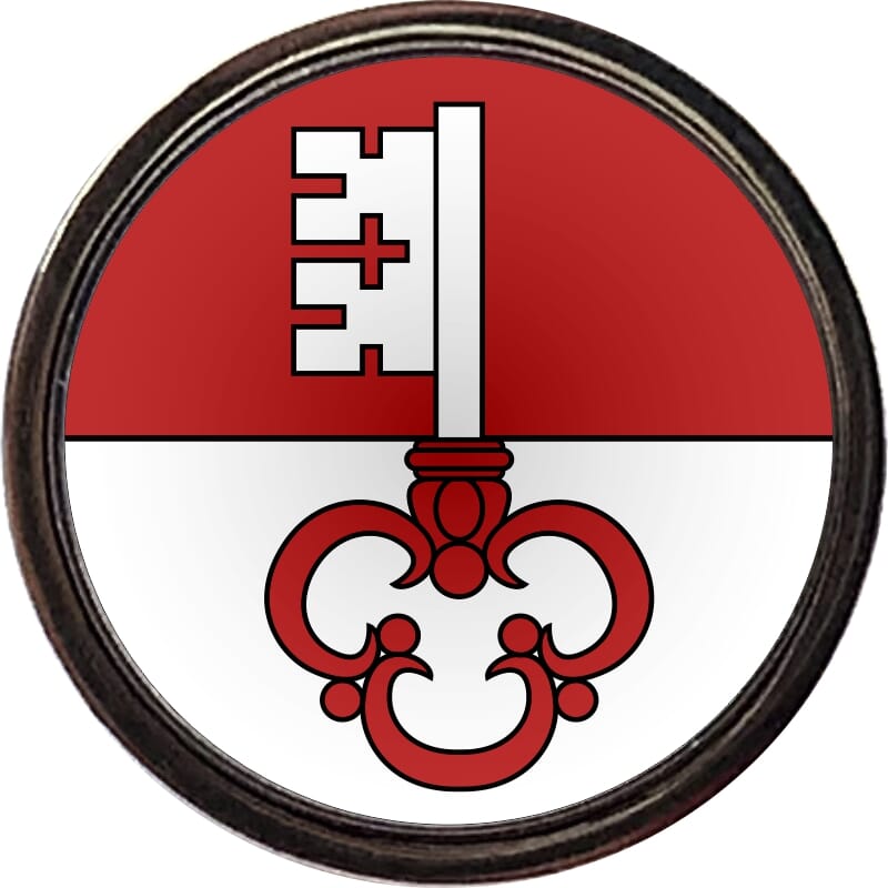 Pin Kanton Obwalden rund mit Verschluss | &Oslash; 1.6 cm - Bild 1
