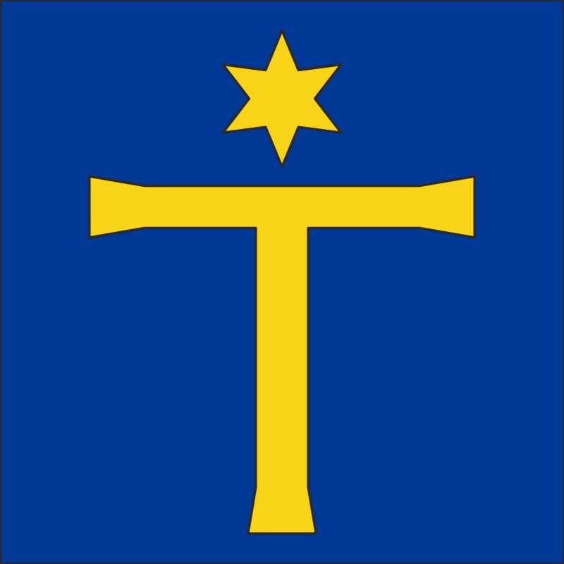 Fahne Gemeinde 7245 St. Ant&ouml;nien Ascharina Ehemalige Gemeinde (GR) | 30 x 30 cm und Gr&ouml;sser - Bild 1