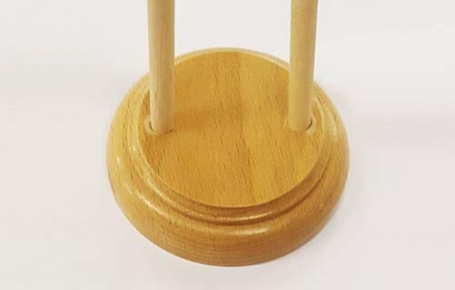 2er Holzsockel f&uuml;r Fahnen am Stab - Produktbild