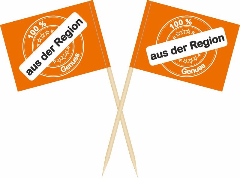 Mini-Fahnen aus der Region Pack &agrave; 50 St&uuml;ck | 30 x 40 mm - Bild 2