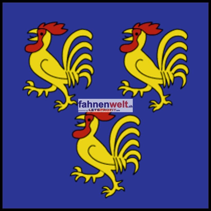 Fahne Gemeinde 1726 Grenilles Ehemalige Gemeinde (FR) | 30 x 30 cm und Gr&ouml;sser - Bild 1