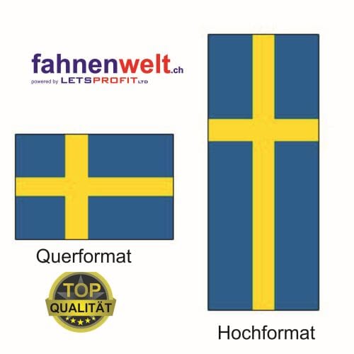 Schweden Fahne aus Multi-Flag im Hoch- und Querformat | diverse Gr&ouml;ssen - Bild 1