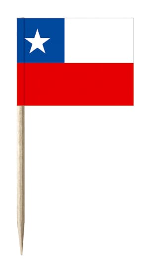Mini-Fahnen Chile Pack &agrave; 50 St&uuml;ck | 30 x 40 mm - Bild 1